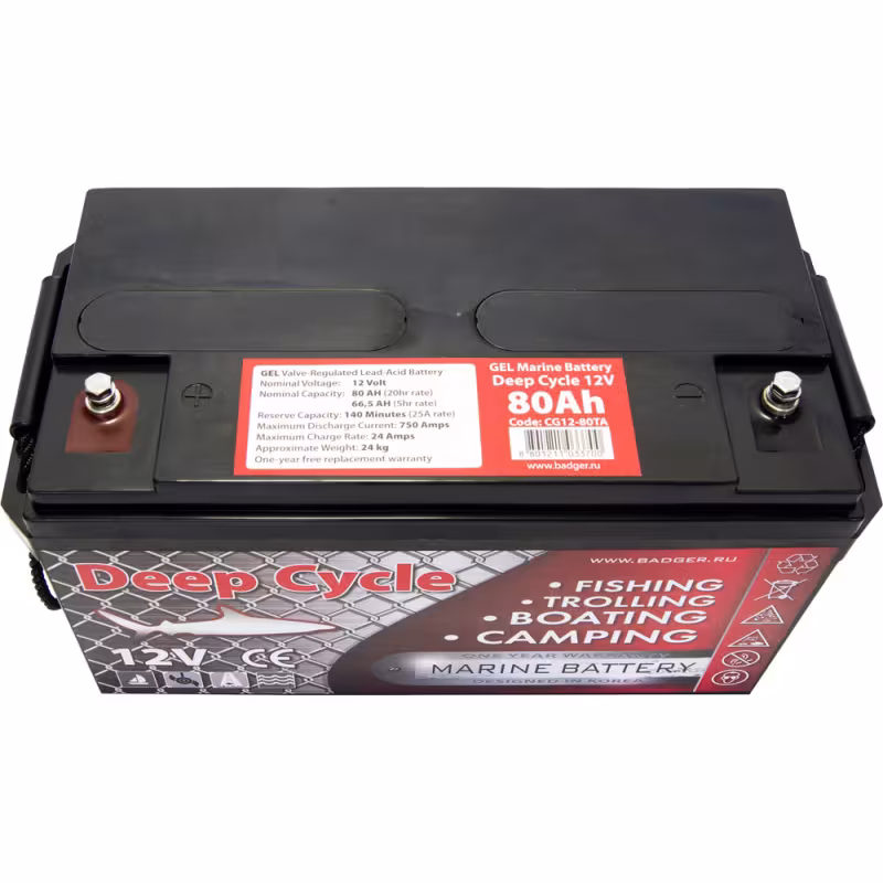 Аккумулятор Marine Deep Cycle GEL, 80Ah, 12V