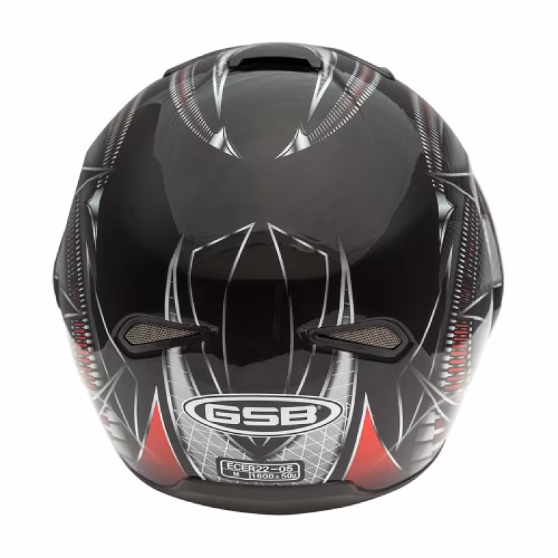 Мотошлем зимний GSB G-339 BR, черный/красный, размер XS