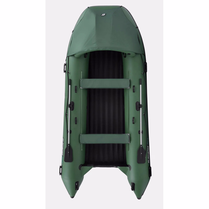 Лодка надувная ПВХ Gladiator E420PRO НДНД, зеленый