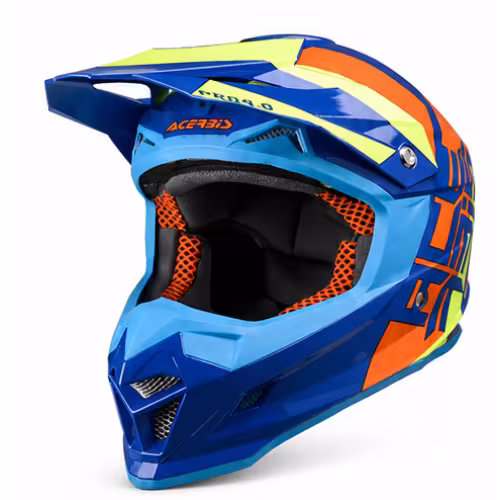 Мотошлем Acerbis Profile 4, оранжевый/желтый/синий, размер L
