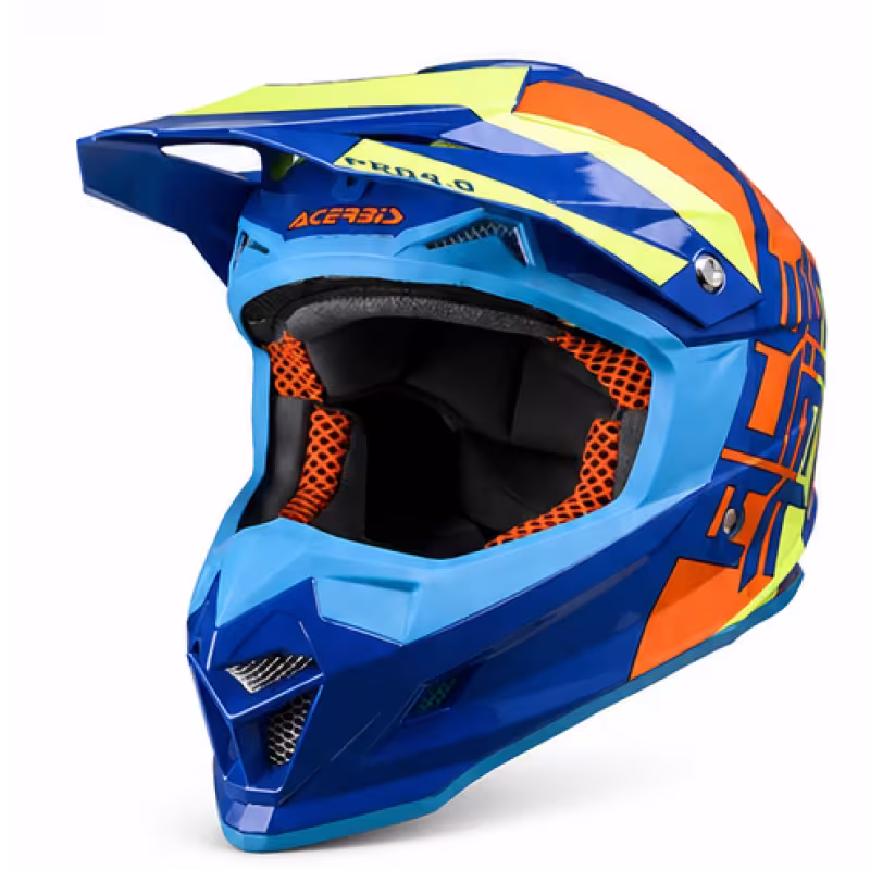 Мотошлем Acerbis Profile 4, оранжевый/желтый/синий, размер L