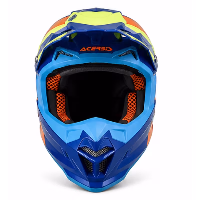 Мотошлем Acerbis Profile 4, оранжевый/желтый/синий, размер L