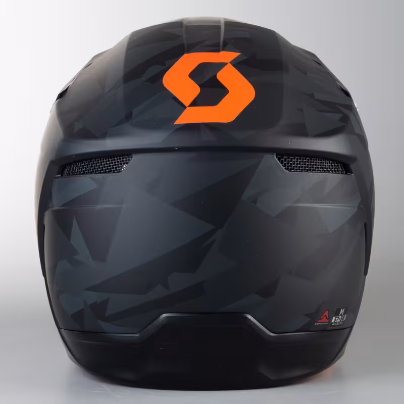 Мотошлем Scott 350 Evo Camo ECE, черный/оранжевый, размер XL