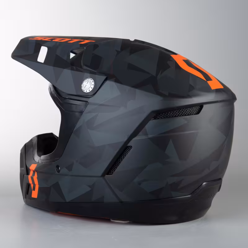 Мотошлем Scott 350 Evo Camo ECE, черный/оранжевый, размер XL