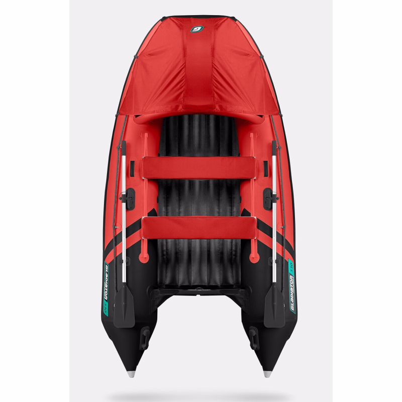 Лодка надувная ПВХ Gladiator E330PRO НДНД, красный/черный