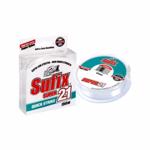 Леска флюорокарбоновая Sufix Super 21, 0,4 мм, 12.4 кг, 150 м, прозрачный
