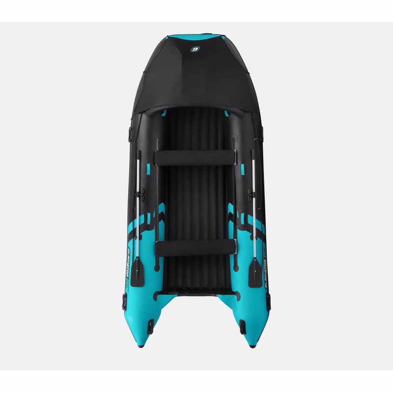 Лодка надувная ПВХ Gladiator E420PRO НДНД, бирюзовый/черный