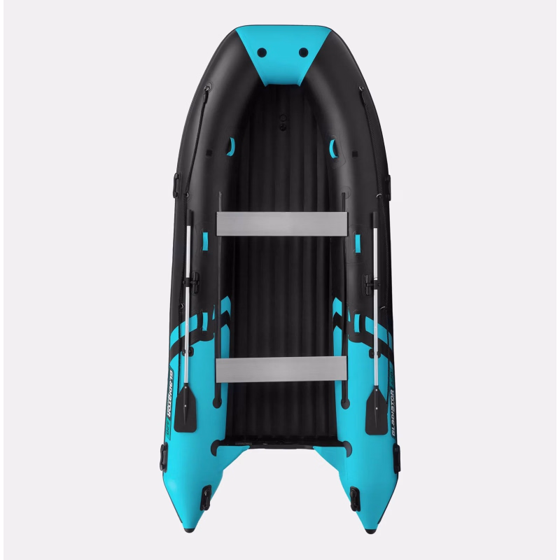 Лодка надувная ПВХ Gladiator E420PRO НДНД, бирюзовый/черный