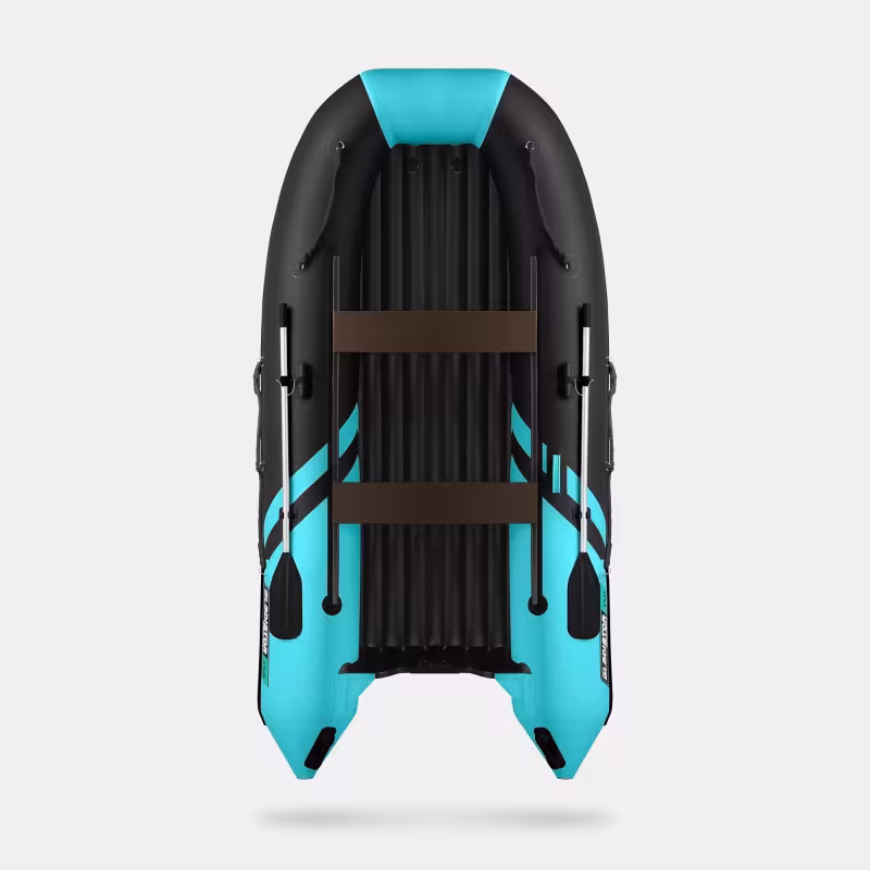 Надувная лодка ПВХ Gladiator E350S, НДНД, бирюзовый/черный