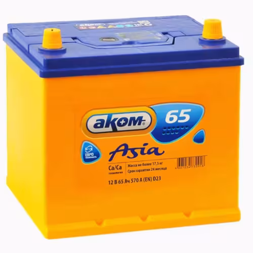 Аккумулятор Аком Asia, 65Ah, 12V