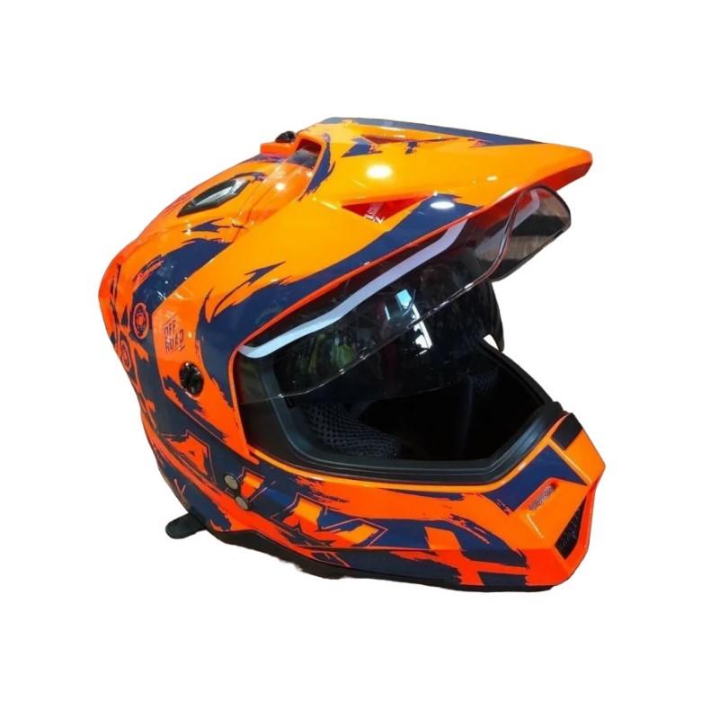 Мотошлем детский AiM JK802Y Orange/Blue, оранжевый/синий, размер Y/M