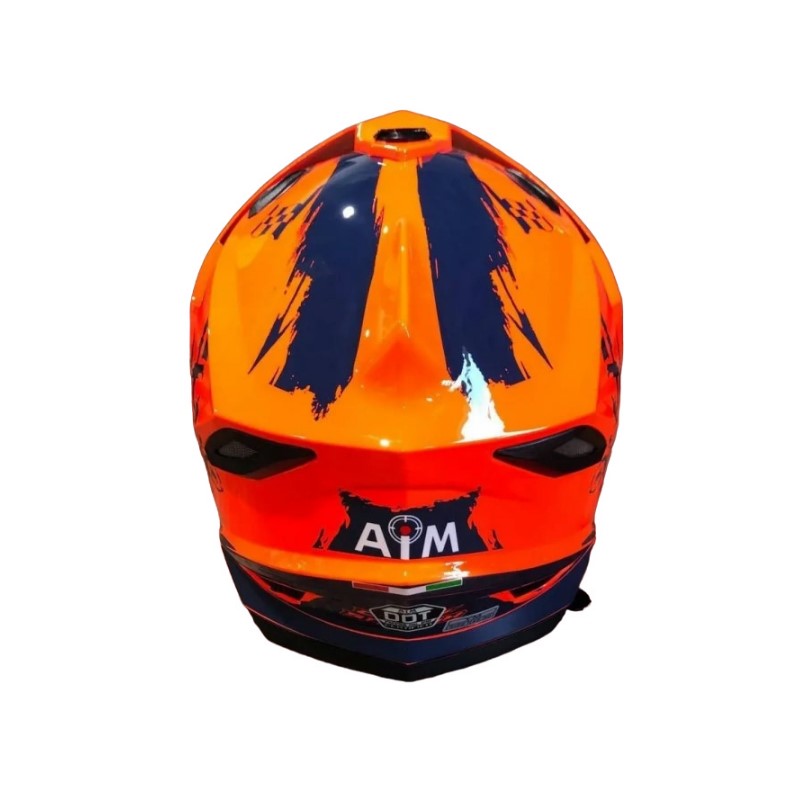 Мотошлем детский AiM JK802Y Orange/Blue, оранжевый/синий, размер Y/M