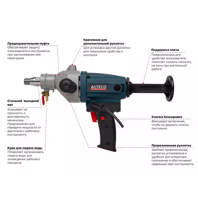 Дрель алмазного сверления Alteco DD 1713