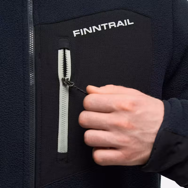 Толстовка мужская Finntrail Sherpa 1397 Графит (Graphite), флис, размер L, 175-185 см