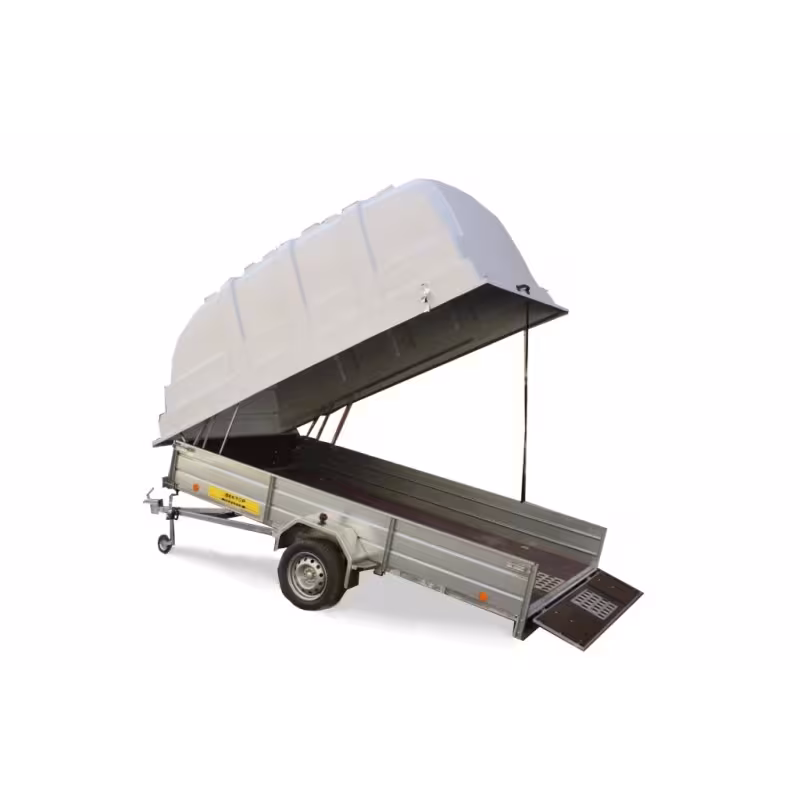 Прицеп бортовой одноосный Вектор ЛАВ 81012С Евро, опорное колесо