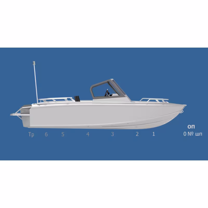 Лодка алюминиевая WellBoat-41-4