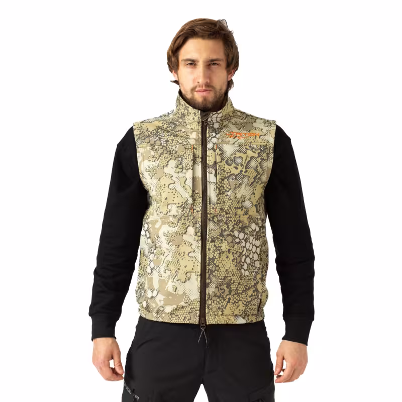 Жилет мужской Triton Gear Ridge, ткань Софтшелл, бежевый/зеленый, размер XXL