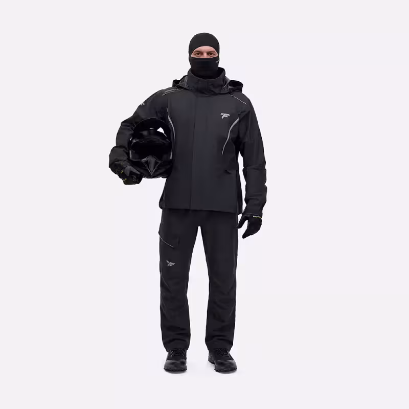 Костюм мужской Finntrail Rider 3475 Graphite, мембрана Hard-Tex, черный, размер 44-46 (S), 165-175 см