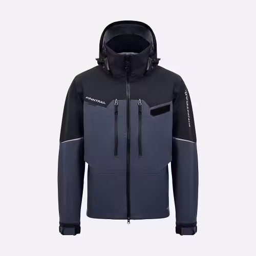 Куртка забродная мужская Finntrail Proguide 4031 DarkGrey, мембрана Hard-Tex, серый, размер 50-52 (L), 175-185 см