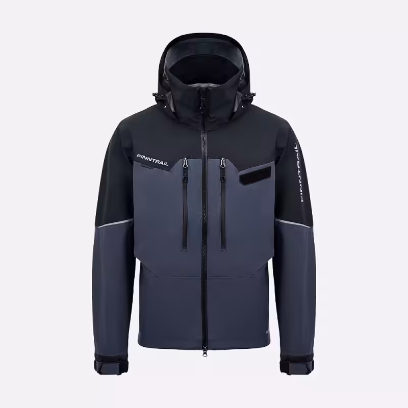 Куртка забродная мужская Finntrail Proguide 4031 DarkGrey, мембрана Hard-Tex, серый, размер 50-52 (L), 175-185 см