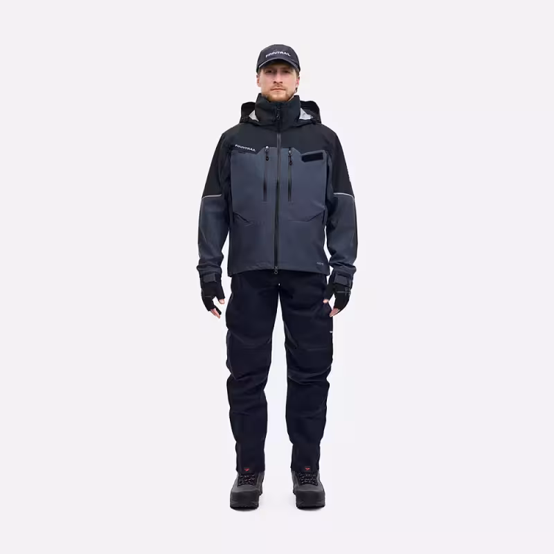 Куртка забродная мужская Finntrail Proguide 4031 DarkGrey, мембрана Hard-Tex, серый, размер 50-52 (L), 175-185 см
