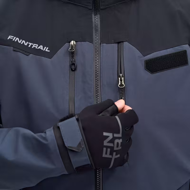Куртка забродная мужская Finntrail Proguide 4031 DarkGrey, мембрана Hard-Tex, серый, размер 50-52 (L), 175-185 см