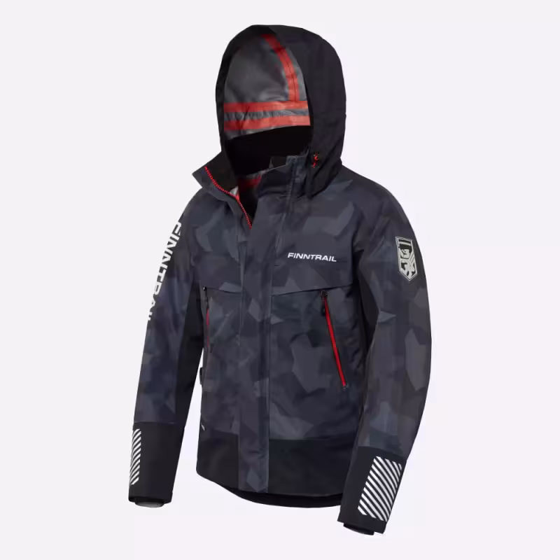 Куртка забродная мужская Finntrail Speedmaster 4026 CamoShadowBlack, черный, размер 54-56 (XL), 180-190 см
