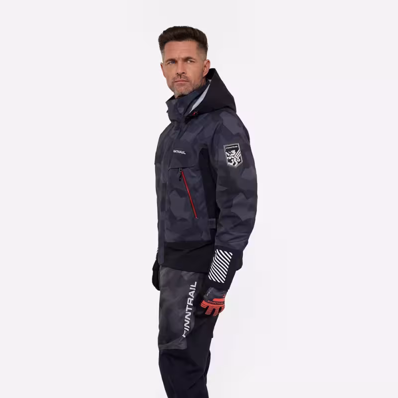 Куртка забродная мужская Finntrail Speedmaster 4026 CamoShadowBlack, черный, размер 54-56 (XL), 180-190 см