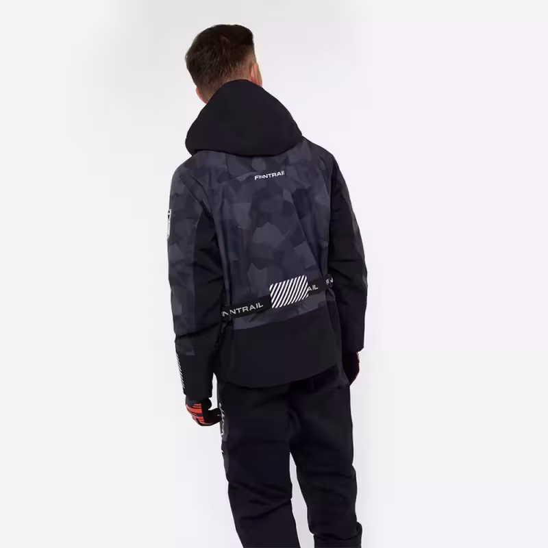 Куртка забродная мужская Finntrail Speedmaster 4026 CamoShadowBlack, черный, размер 54-56 (XL), 180-190 см