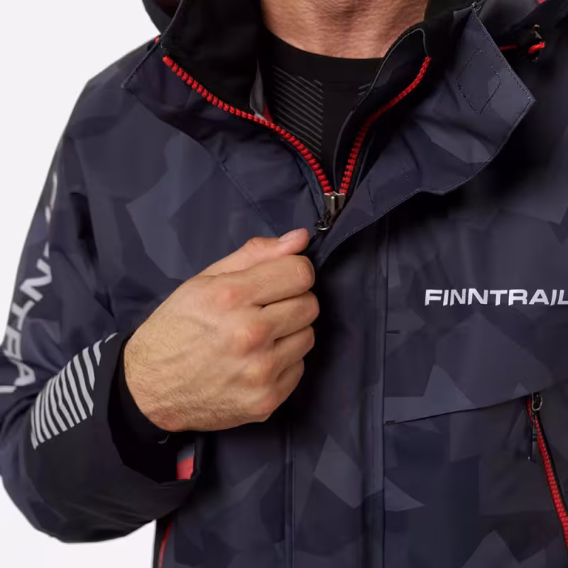 Куртка забродная мужская Finntrail Speedmaster 4026 CamoShadowBlack, черный, размер 54-56 (XL), 180-190 см