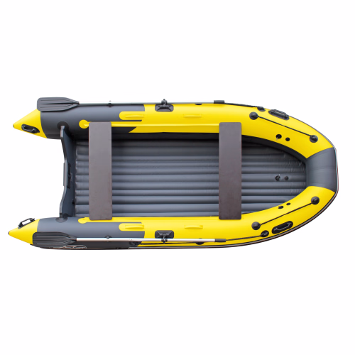 Лодка надувная ПВХ Angler Skat Triton 370 НДНД, желтый/темно-серый