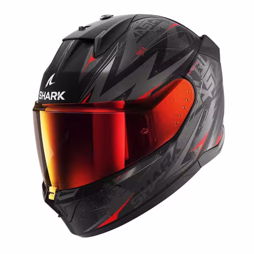 Мотошлем Shark D-Skwal 3 Blast-R, черный матовый/красный, размер M