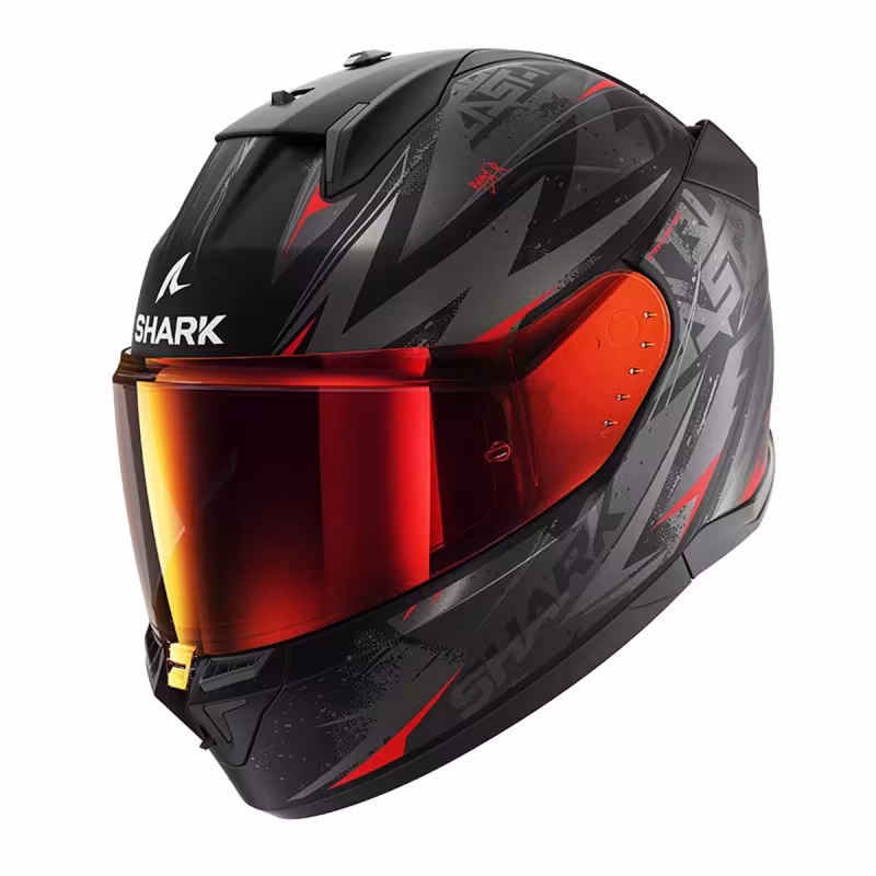 Мотошлем Shark D-Skwal 3 Blast-R, черный матовый/красный, размер M