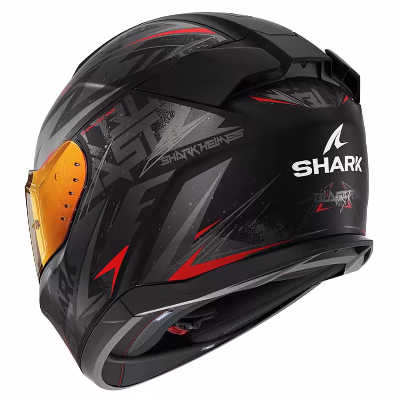 Мотошлем Shark D-Skwal 3 Blast-R, черный матовый/красный, размер M