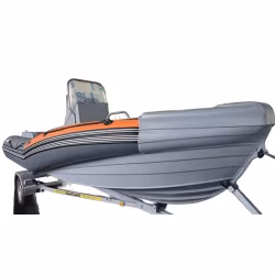 Лодка РИБ с рулевой консолью Angler Tornado 470, оранжевый/серый