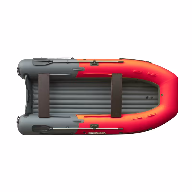 Лодка надувная ПВХ Angler Reef Triton 370 S-Max, НДНД, темно-серый/красный