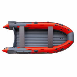 Лодка надувная ПВХ Angler Skat Triton 370 НДНД, красный/темно-серый