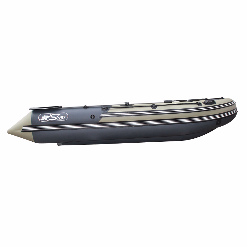 Лодка надувная ПВХ Angler Skat Triton 370 НДНД, красный/темно-серый