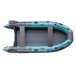 Лодка надувная ПВХ Angler Skat Triton 370 НДНД, бирюзовый/темно-серый