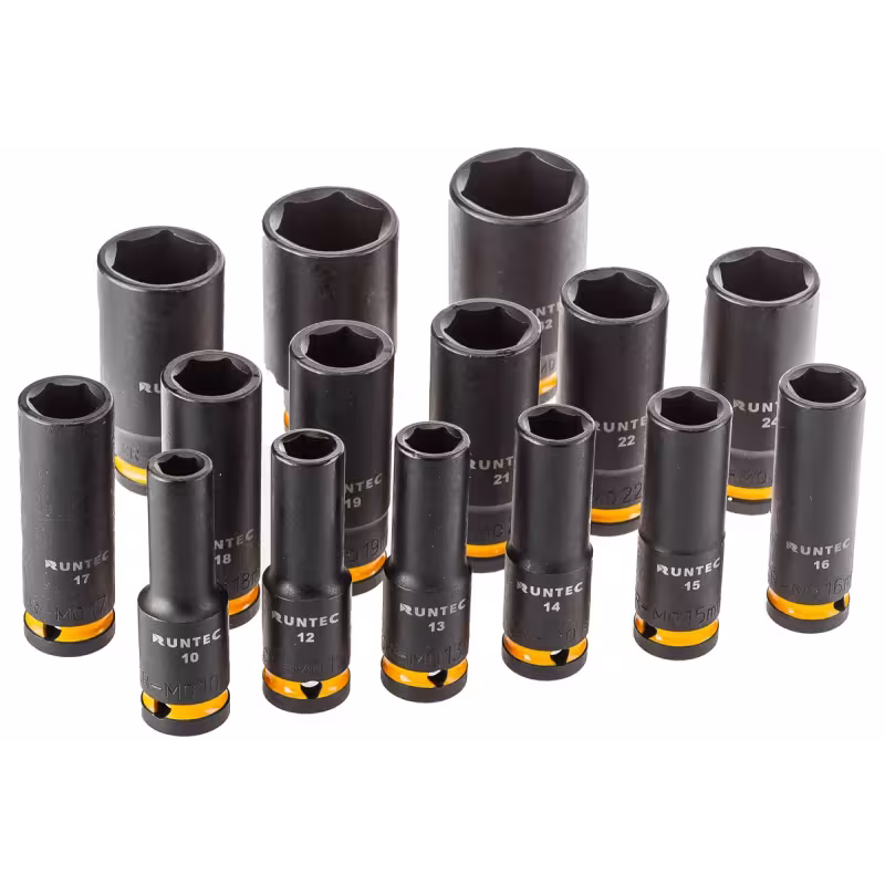 Набор головок ударных Runtec RT-IS1B15L, 1/2", 10-32 мм,15 предметов