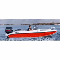 Лодка алюминиевая VBoats Yava L Bowrider, белый/красный