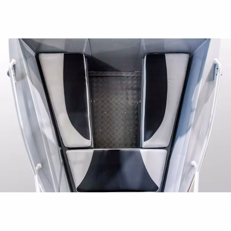 Лодка алюминиевая VBoats Yava L Bowrider, белый/красный