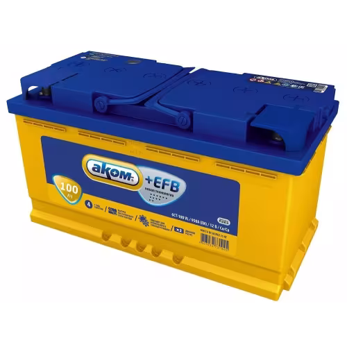 Аккумулятор Аком+ EFB 100Ah, 12V