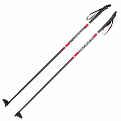 Лыжные палки Vuokatti Black/Red, гибрид 35/65, 160 см