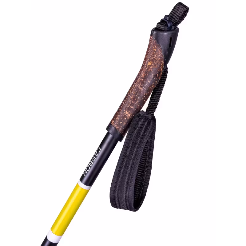 Лыжные палки Vuokatti Black/Yellow, гибрид 35/65, 160 см