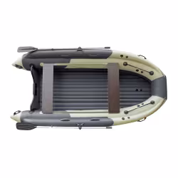 Лодка надувная РИБ c фальшбортом Angler Tornado 400 Skat Fi, темно-серый/оливковый