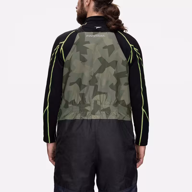 Полукомбинезон мужской Finntrail Nordy 3757 Сумеречно-зеленый камуфляж (CamoShadowGreen), Hard-Tex, размер M, 170-180 см