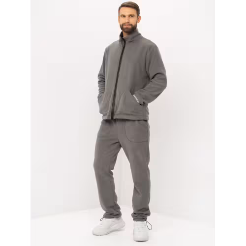 Брюки мужские Huntsman (Восток) Байкал, флис, серый, размер 52-54, 182-188 см