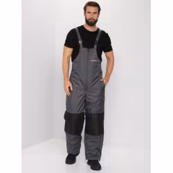 Полукомбинезон мужской Huntsman (Восток) Полюс, ткань Cell, серый/черный, размер 56-58, 182-188 см