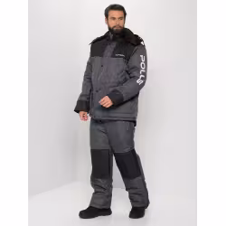 Куртка мужская Huntsman (Восток) Полюс, ткань Cell, серый/черный, размер 52-54, 170-176 см